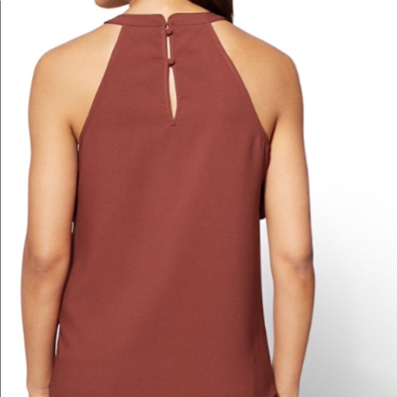 Sweet mauve ruffled, halter, blouse size XXL - Picture 3 of 5